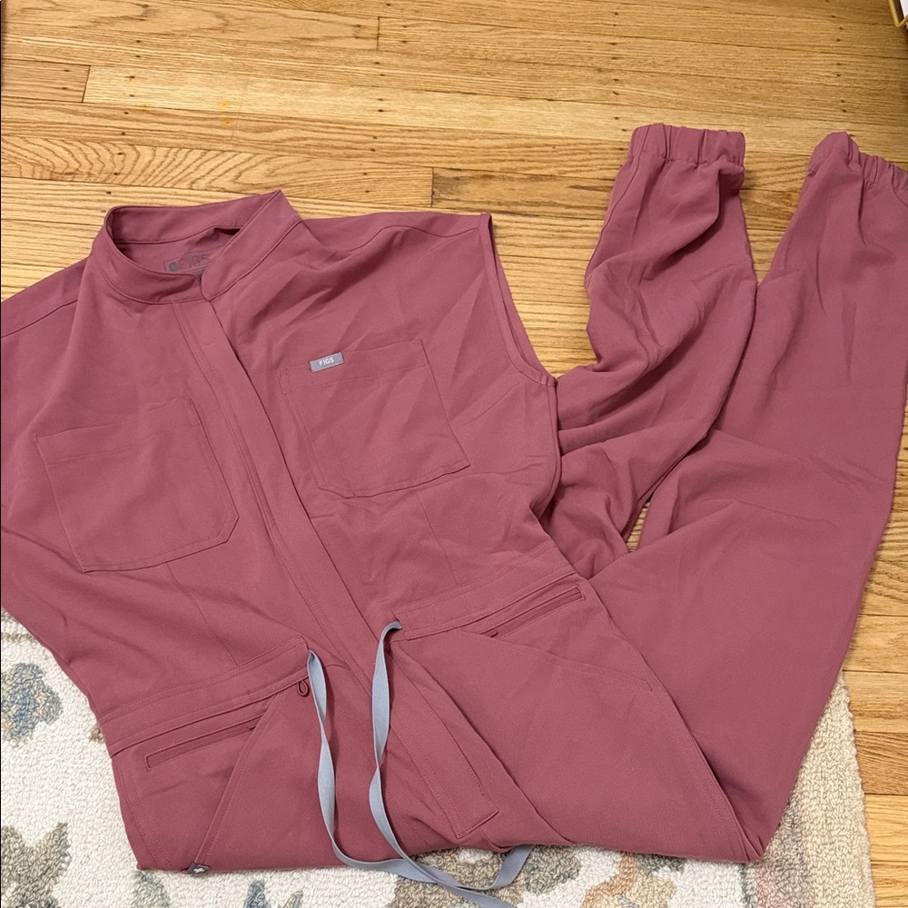 FIGS Mauve Scrub Jumpsuit size small
